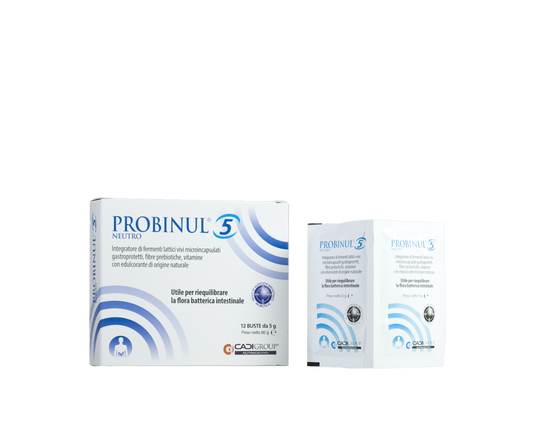 Probinul 5 Neutro - gyomorsavtól védett, mikrokapszulázott élőflóra, azok tápanyagai és vitaminok - 12 tasak