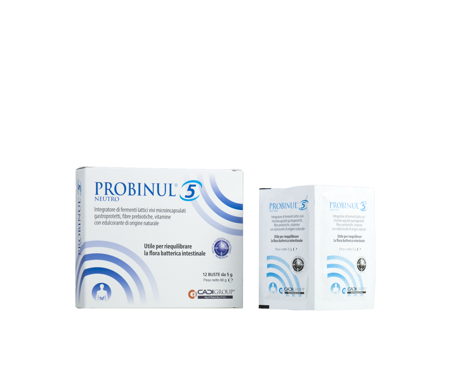 Probinul 5 Neutro - gyomorsavtól védett, mikrokapszulázott élőflóra, azok tápanyagai és vitaminok - 12 tasak